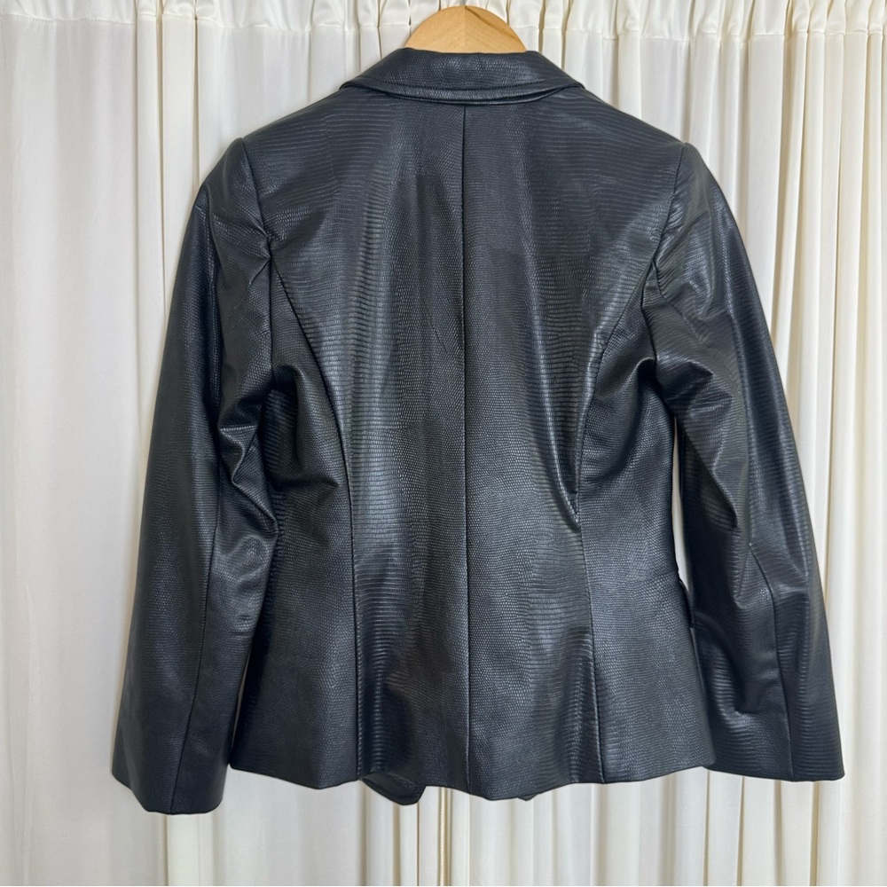 MARELLA Morfeo Snakeskin-Print Leather Blazer Size Small - Picture 10 of 10